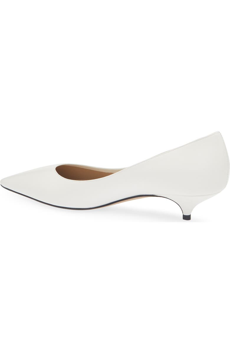 The Row Liiisa Two Pointed Toe Kitten Heel Pump, Alternate, color, Optic White