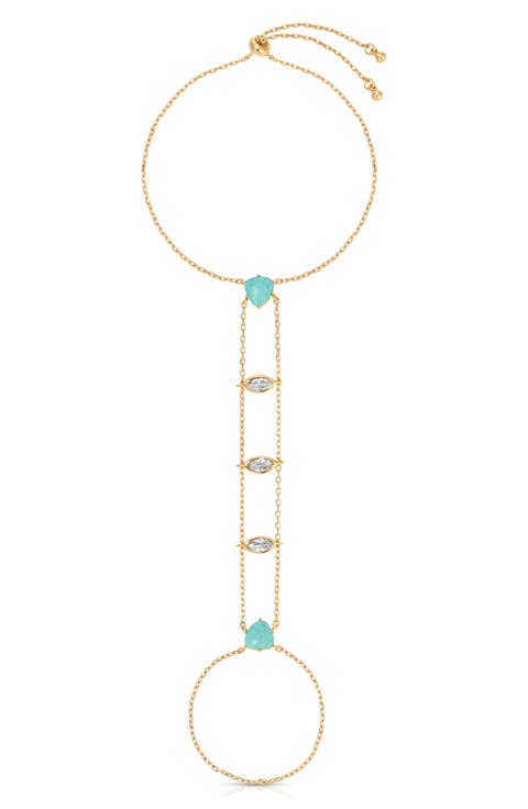 Reconstituted Turquoise Solstice Hand Chain
