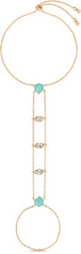 Ettika Reconstituted Turquoise Solstice Hand Chain