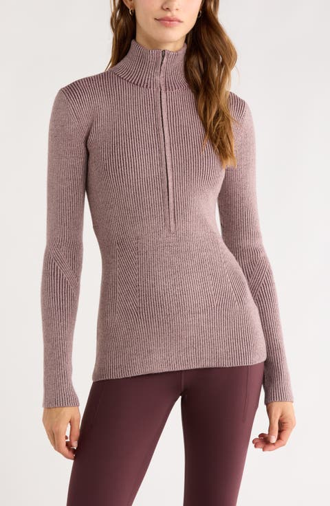Après Ski Half Zip Rib Sweater