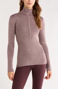 Zella Après Ski Half Zip Rib Sweater