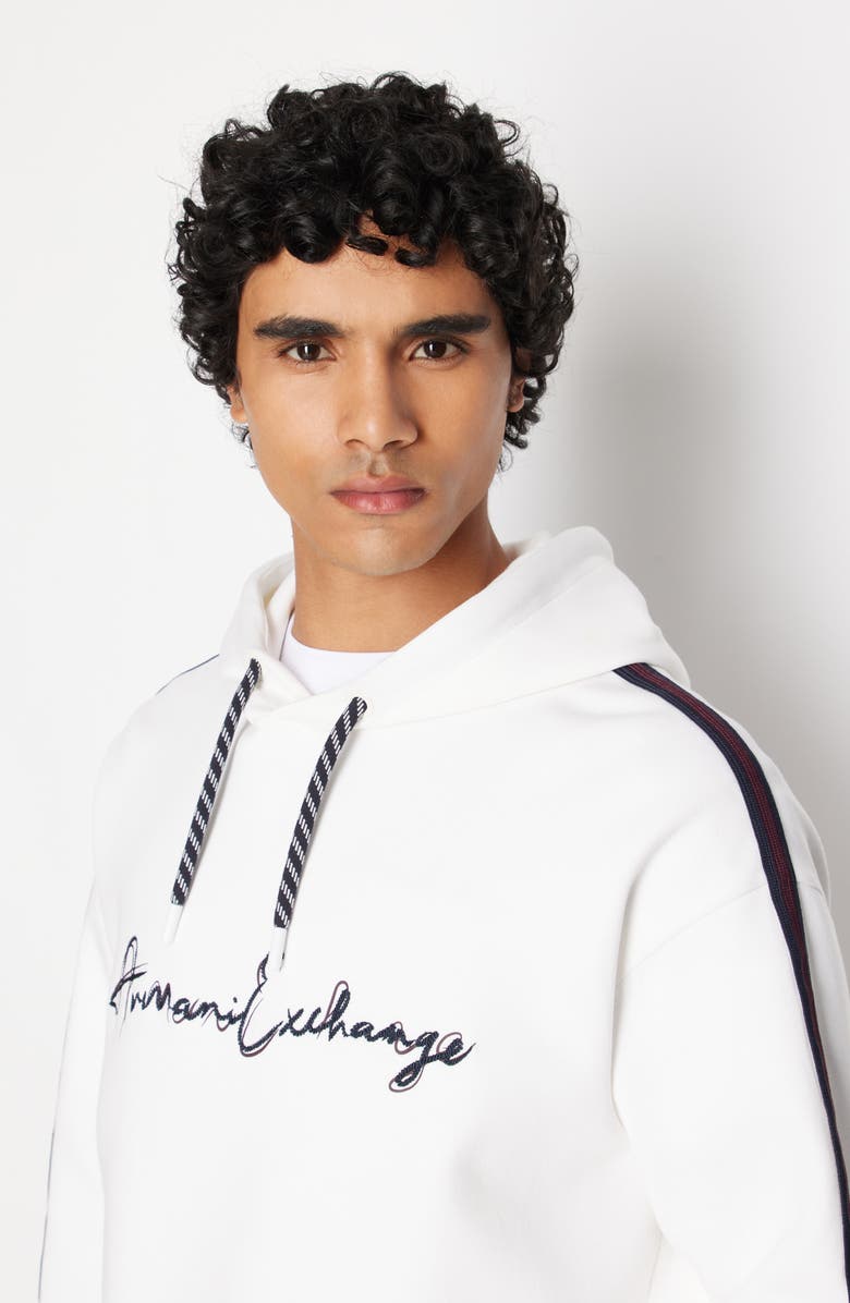 Armani Exchange Signature Logo Hoodie, Alternate, color,