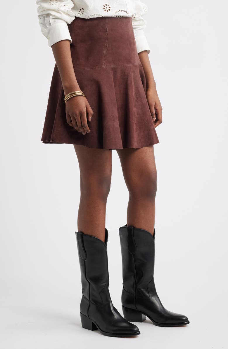 Treasure & Bond Suede Miniskirt, Alternate, color, 