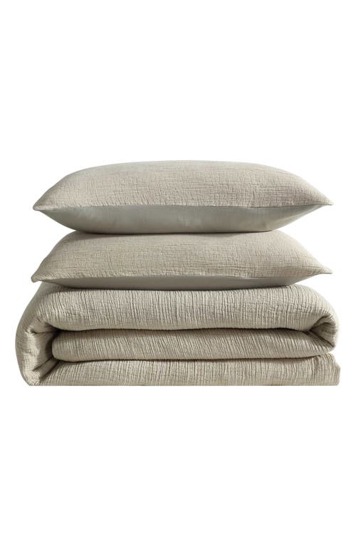 Calvin Klein Washed Textured Duvet Cover & Shams Set In Absinthe Green