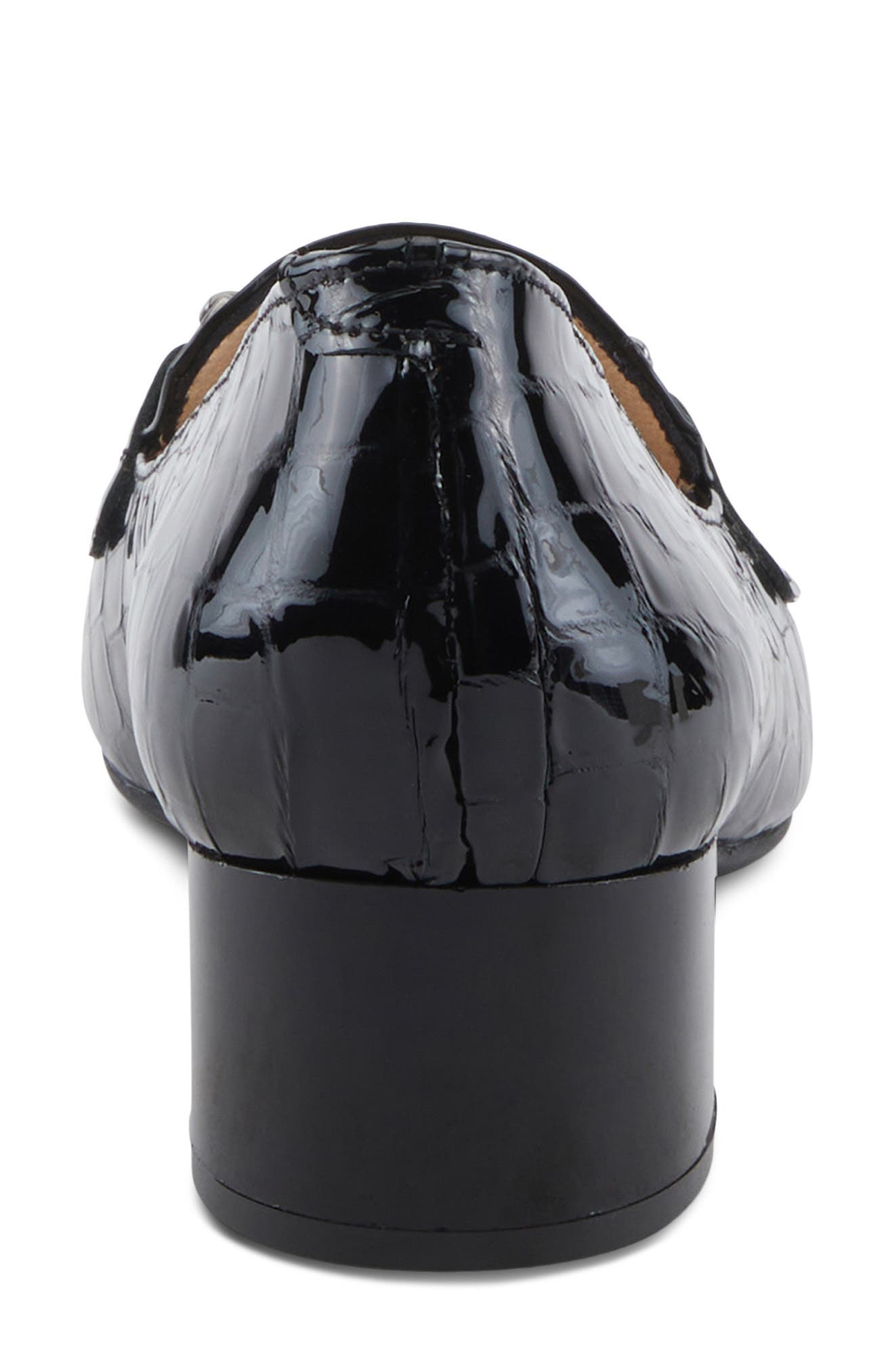 Spring Step Enda Croc Embossed Heel Loafer, Alternate, color, 