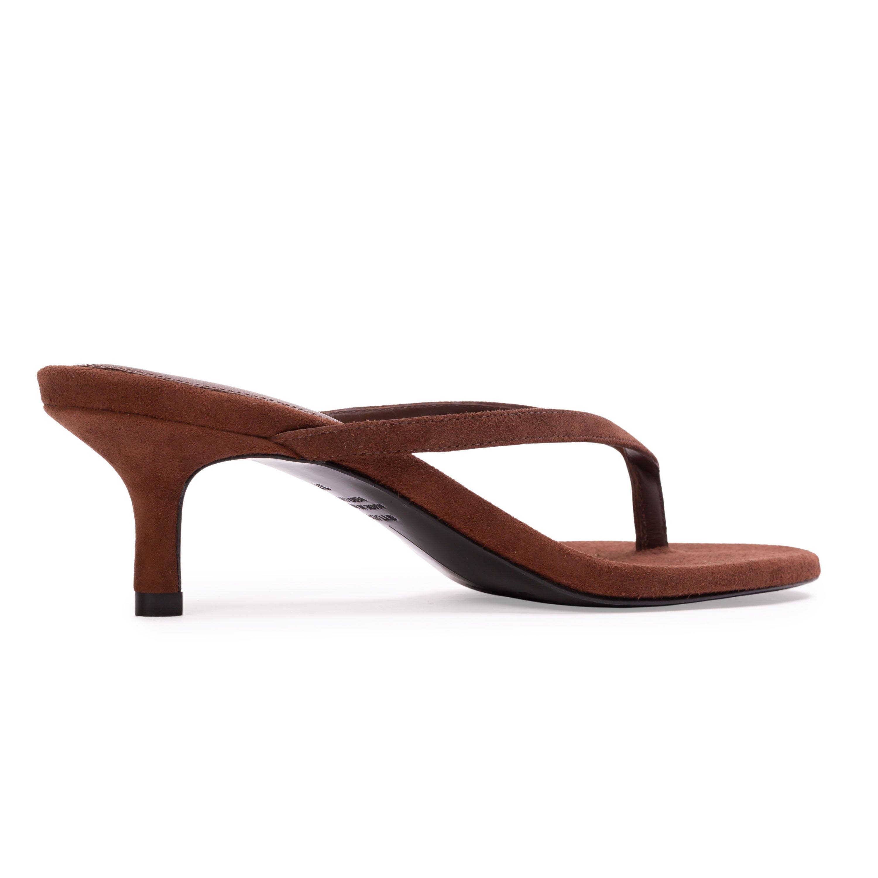 BLACK SUEDE STUDIO Tash 50 Suede Mule, Alternate, color, Brownie Suede