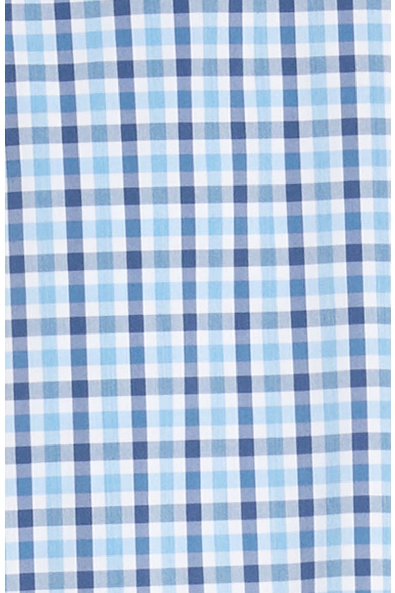 Tech-Smart Trim Fit Check Button-Down Sport Shirt, Alternate, color, BLUE RAIN CHECK
