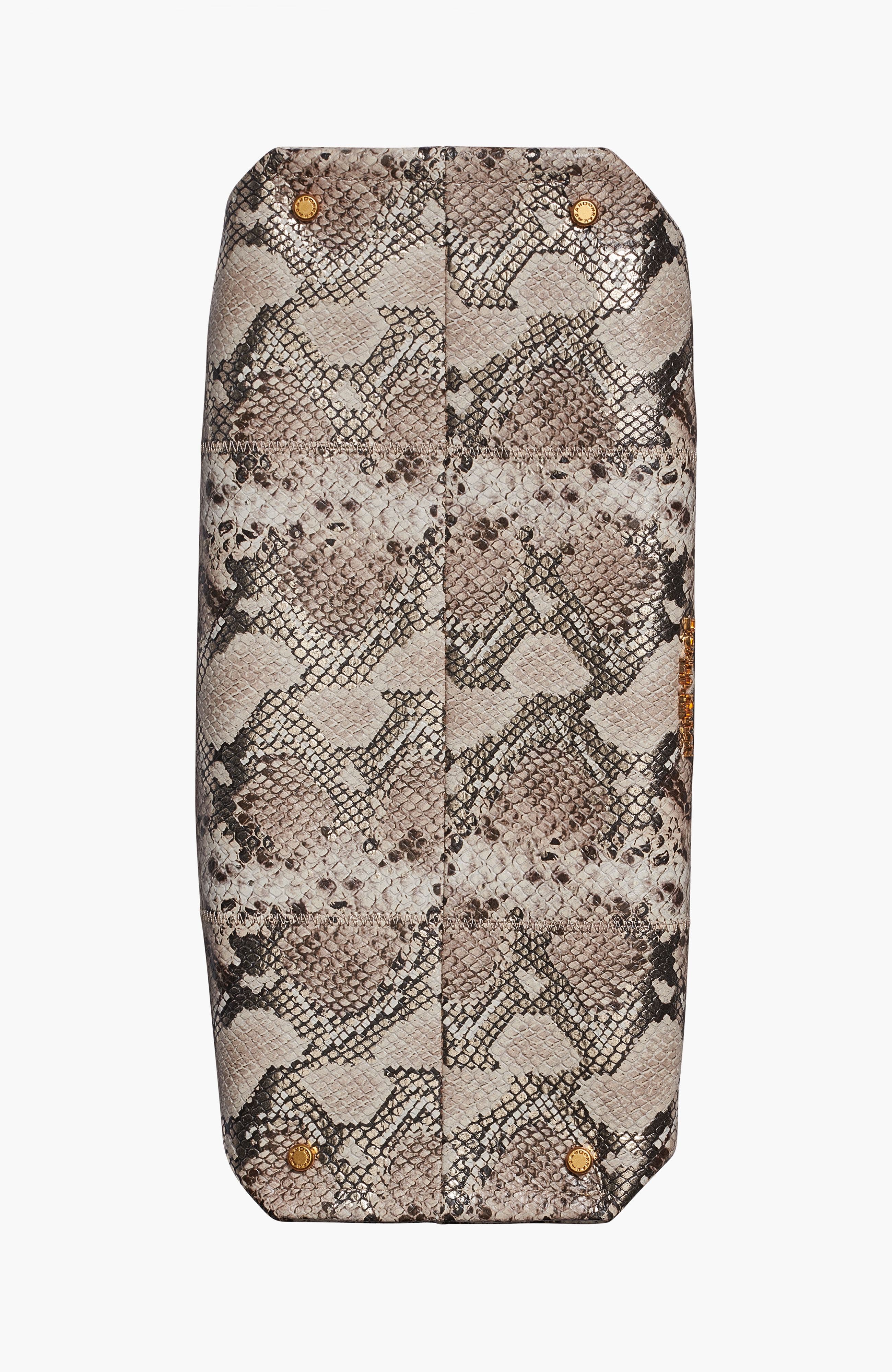 Donna Karan New York Cashmere Python Medium Tote, Alternate, color, Neutral Multi