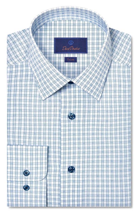 Trim Fit Dobby Check Dress Shirt