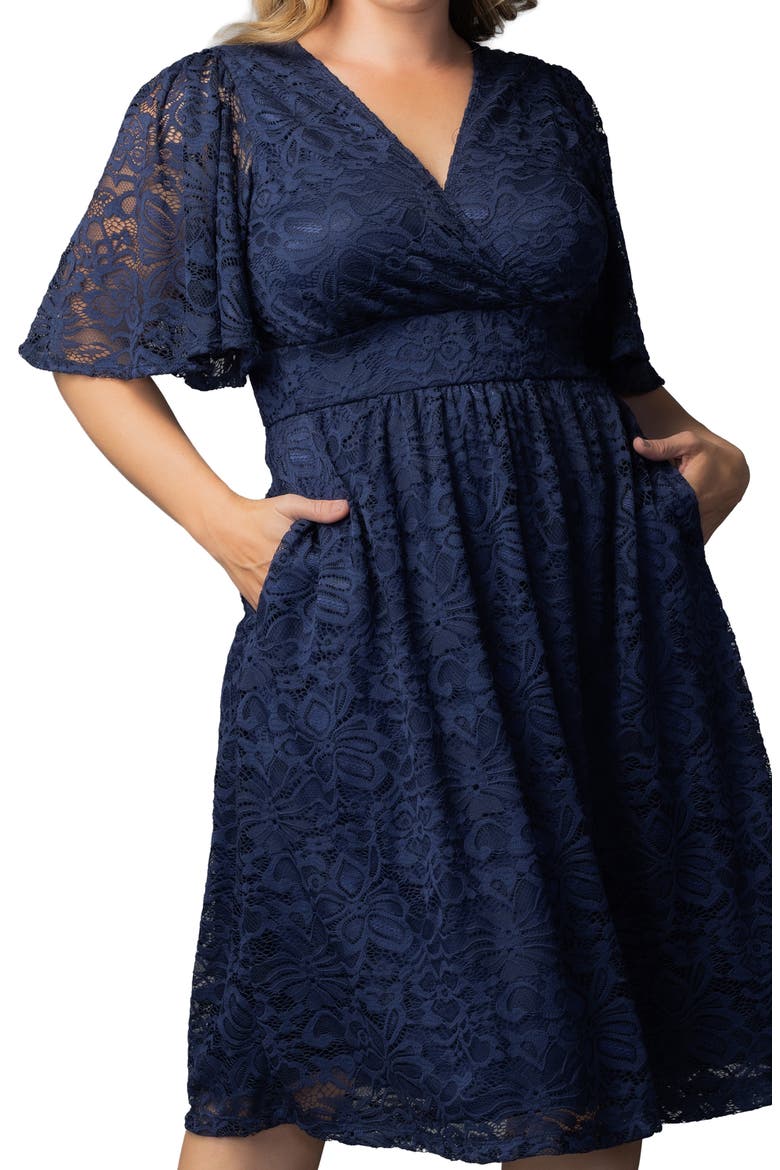 Fable Lace Cocktail Dress, Alternate, color, NOCTURNAL NAVY