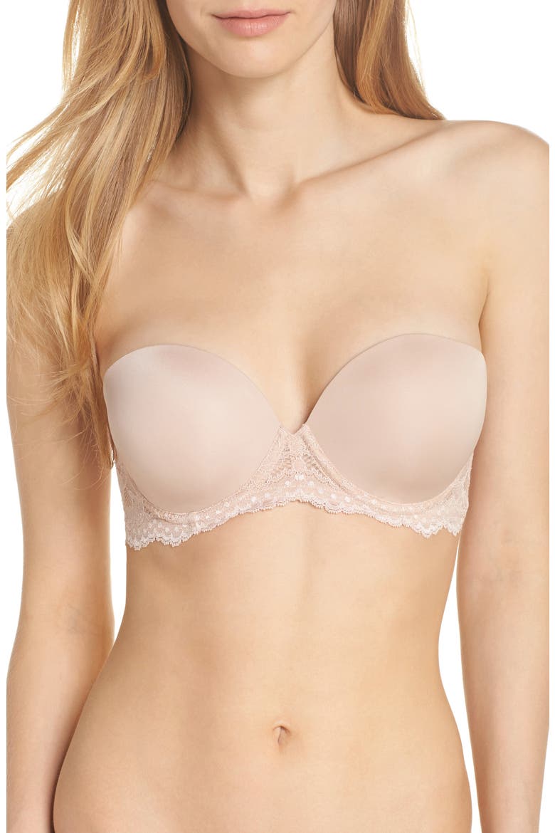 Beautifully Basic Strapless Underwire Bra, Main, color, CHAMPAGNE