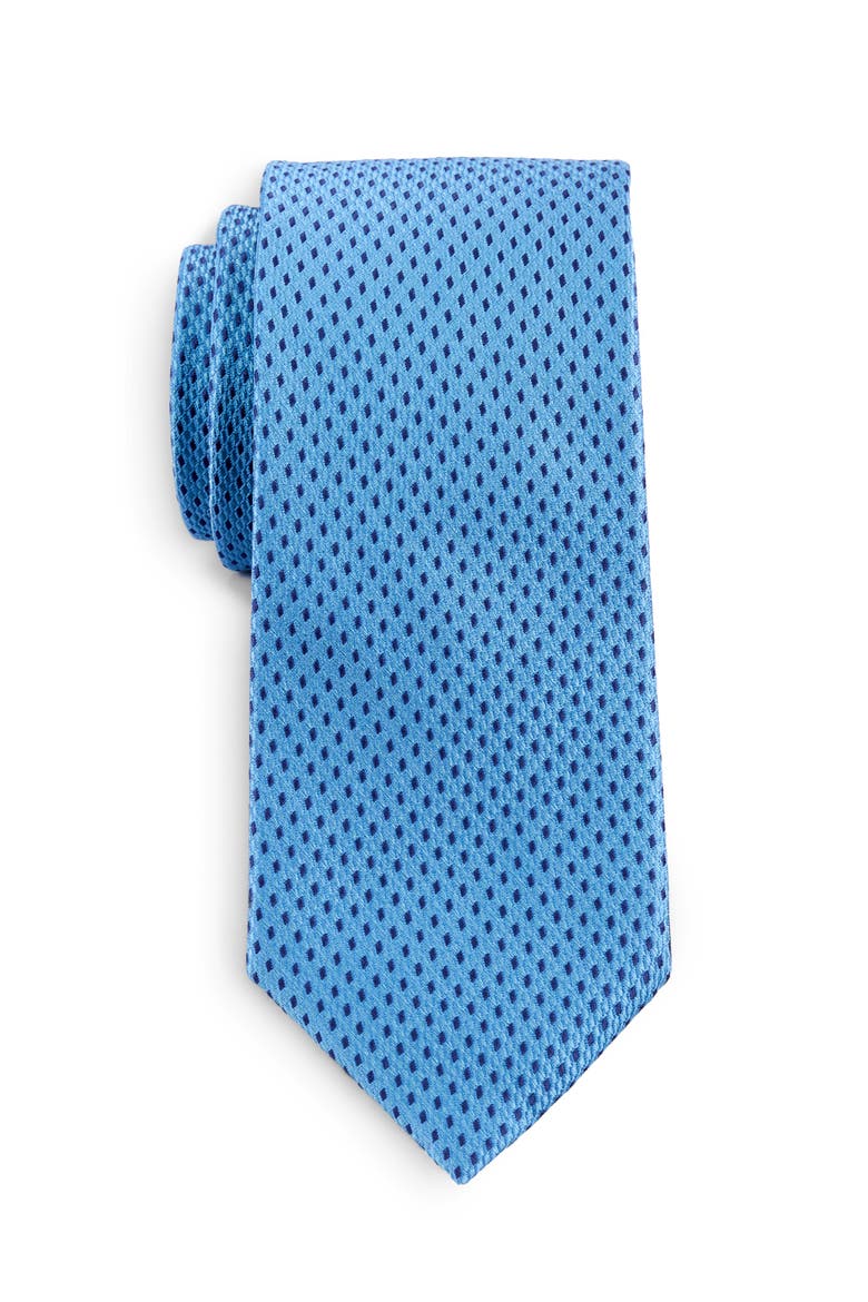 Big & Tall Aster Mini Neat Tie, Main, color, BLUE