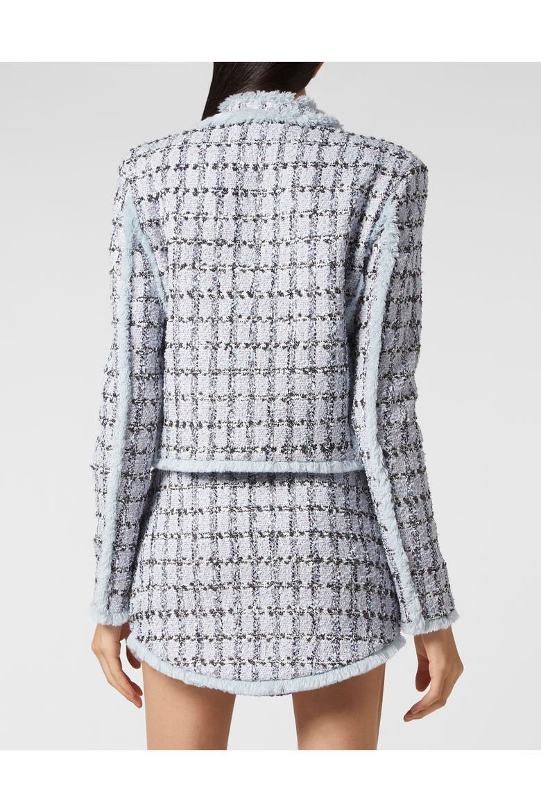 Tweed Blazer Women, Alternate, color, lightblue