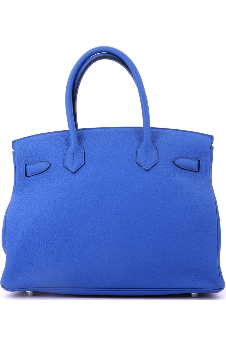 Pre-Owned Hermes Birkin Handbag Blue Togo with Palladium Hardware 30, Alternate, color, Bleu Zellige
