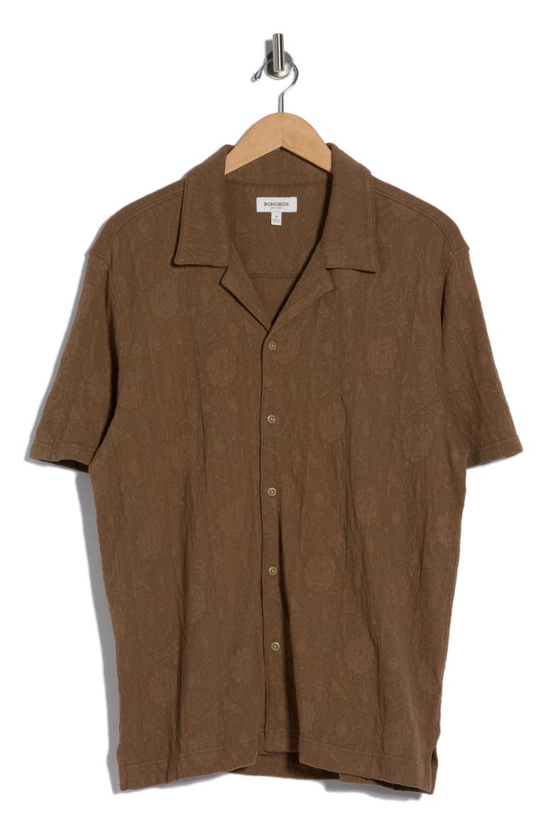 Resort Camp Shirt, Alternate, color, ESPRESSO BROWN