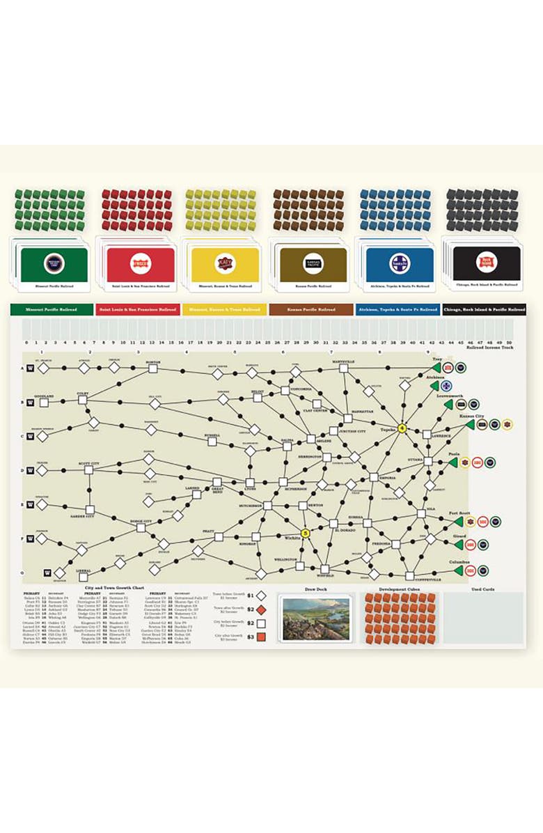 Rio Grande Games Prairie Railroads Train Strategy Board Game, Ages 14+, Alternate, color, Multicolored