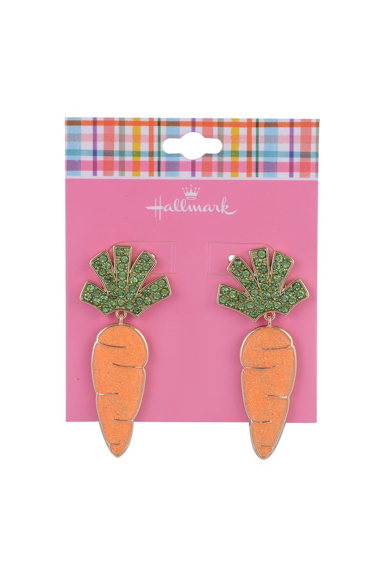 Carrot Drop Earrings, Alternate, color, Orange