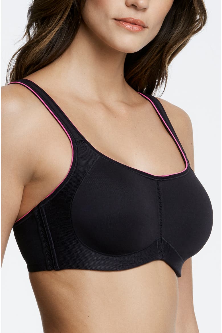 Zoe Pro Max High Impact Convertible Racerback T-Strap Bra, Alternate, color, Black