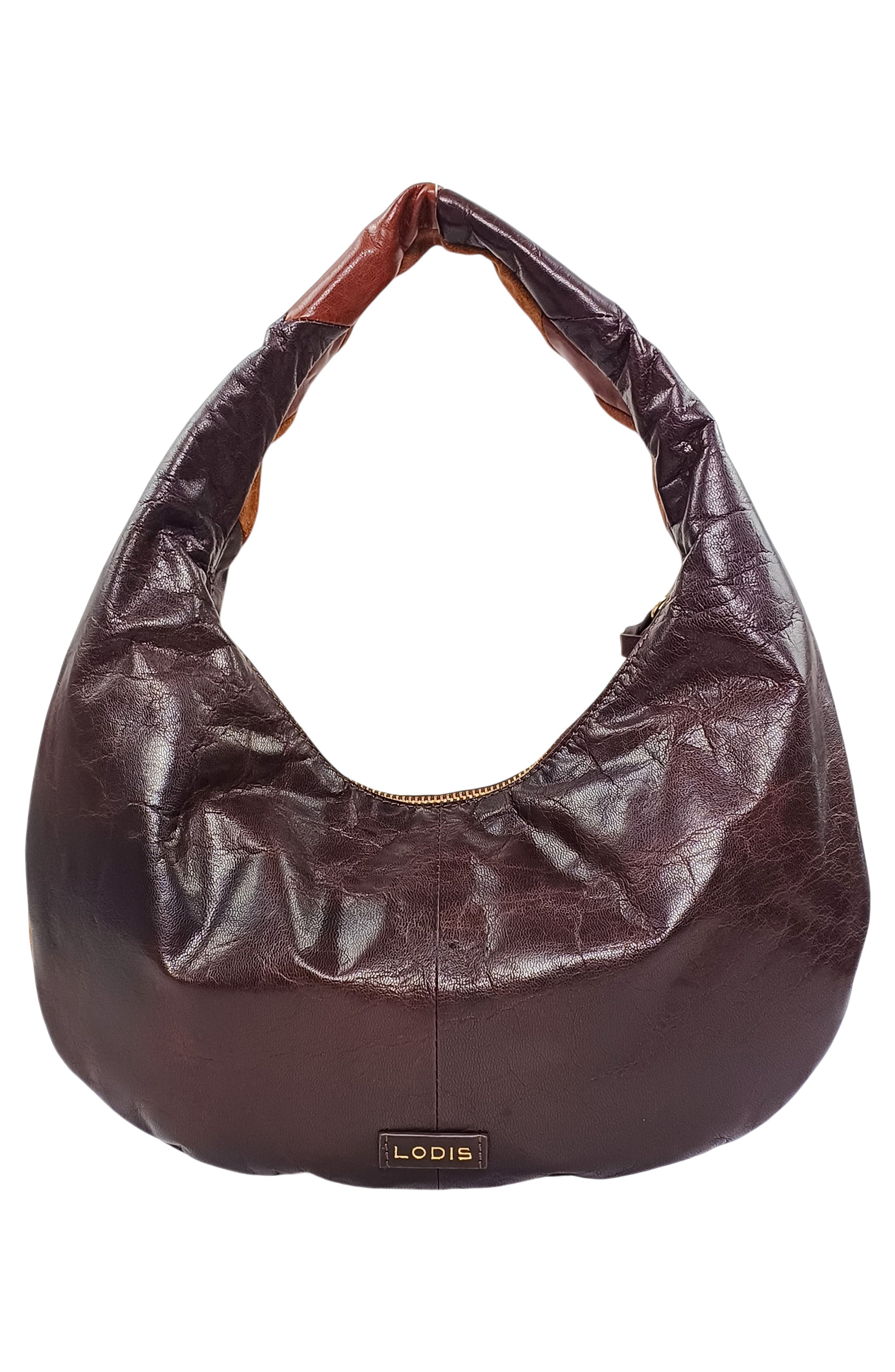 Patch Train Mini Leather Shoulder Bag, Alternate, color, BROWN MULTI