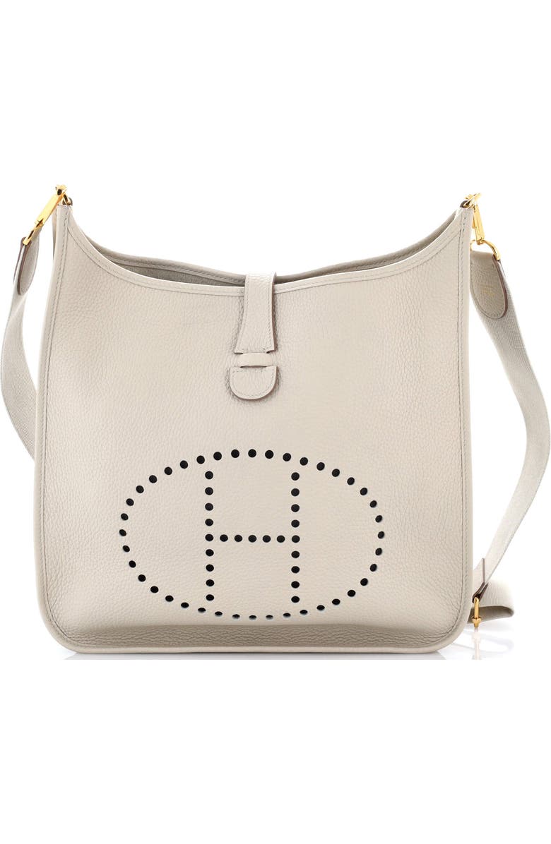 Pre-Owned Hermes Evelyne Bag Gen III Clemence GM, Main, color, Beton