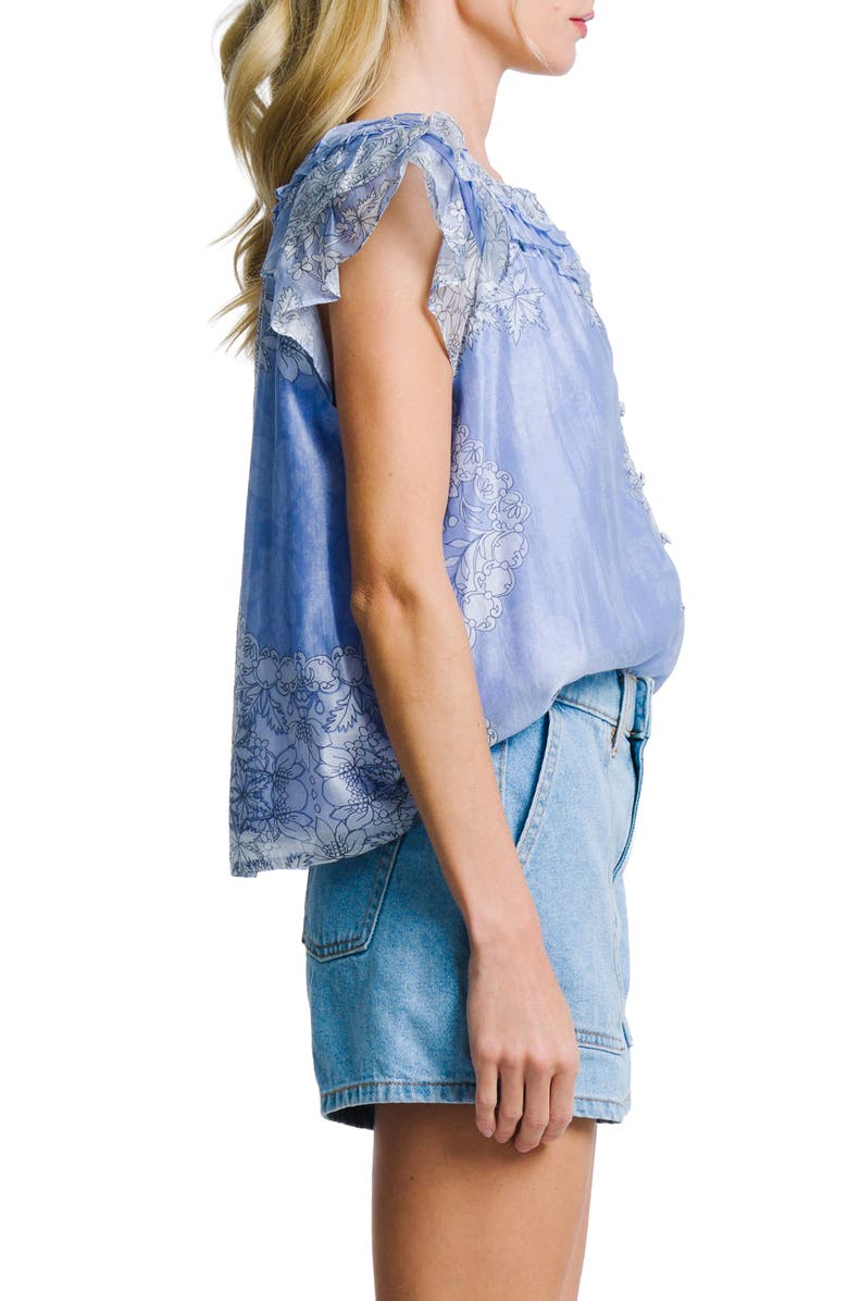 CIEBON Rothy Floral Top, Alternate, color, Blue Multi