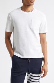 Thom Browne Relaxed Fit Cotton & Linen T-Shirt