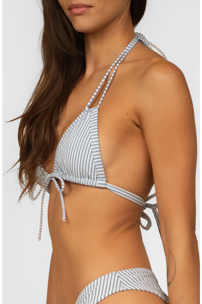 Euro Row Bikini Top, Alternate, color, CLASSIC BLUE STRIPE