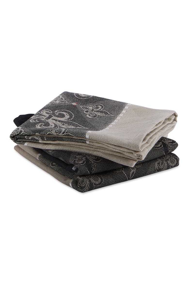 Fleur De Lis Assorted Jacquard Dishtowels Set/3, Alternate, color, Fleur De Lis