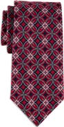 Oak Hill Premium by DXL Big & Tall Geometric Pattern Silk Tie V2