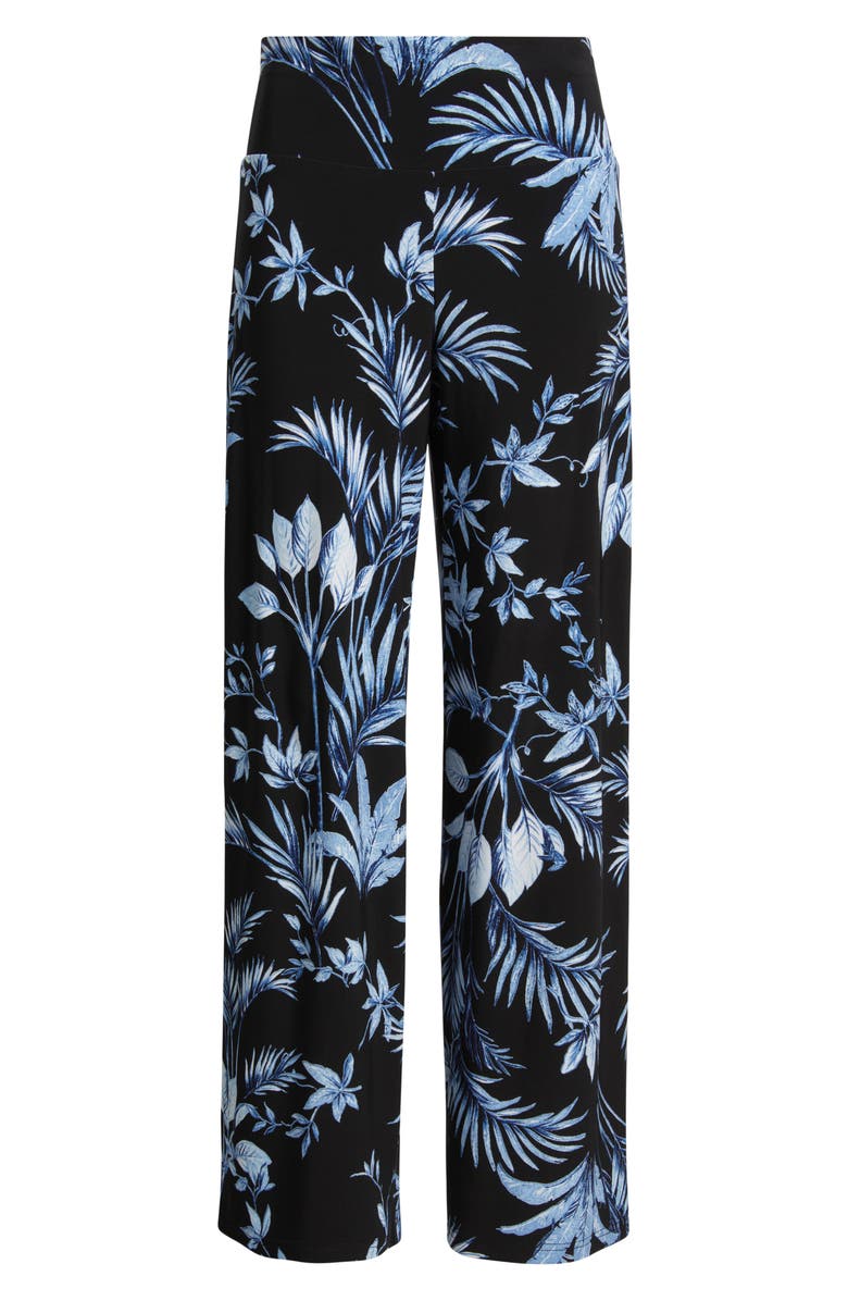 Anne Klein Pull-On Wide Leg Pants, Alternate, color, Anne Black Multi