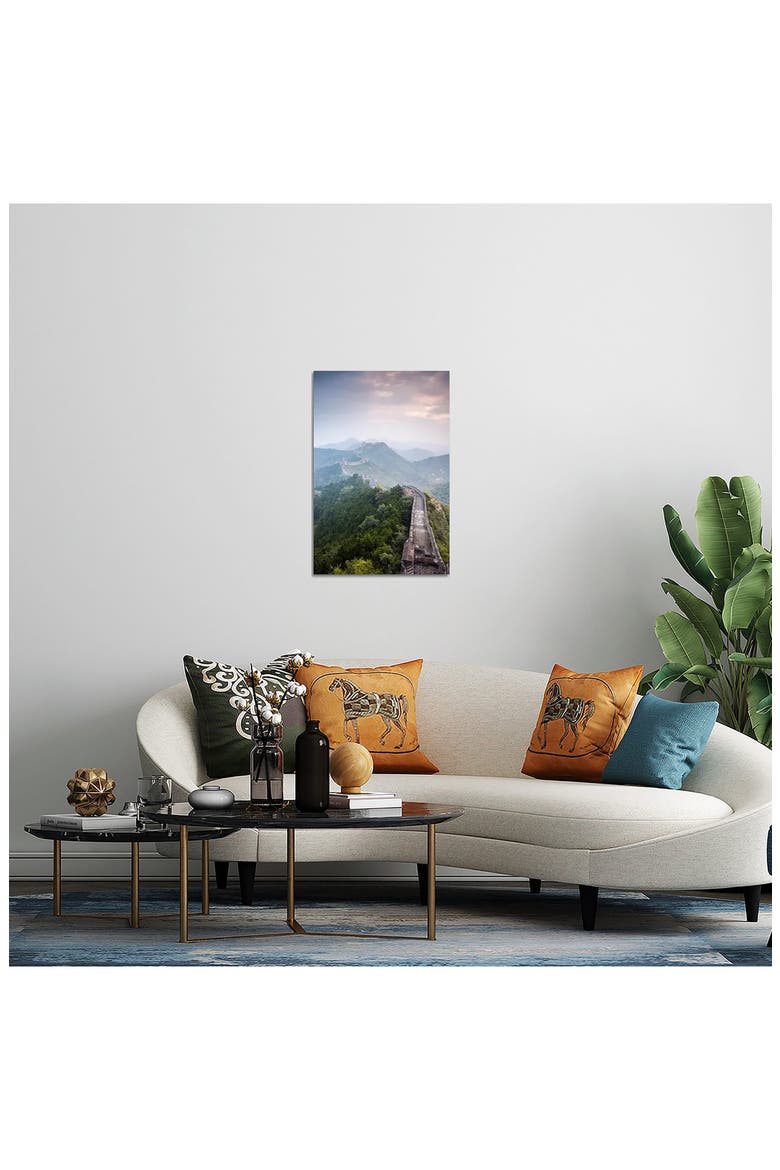 The Great Wall Of China by Matteo Colombo Canvas Wall Art, Alternate, color, GREEN FOREST WALL
