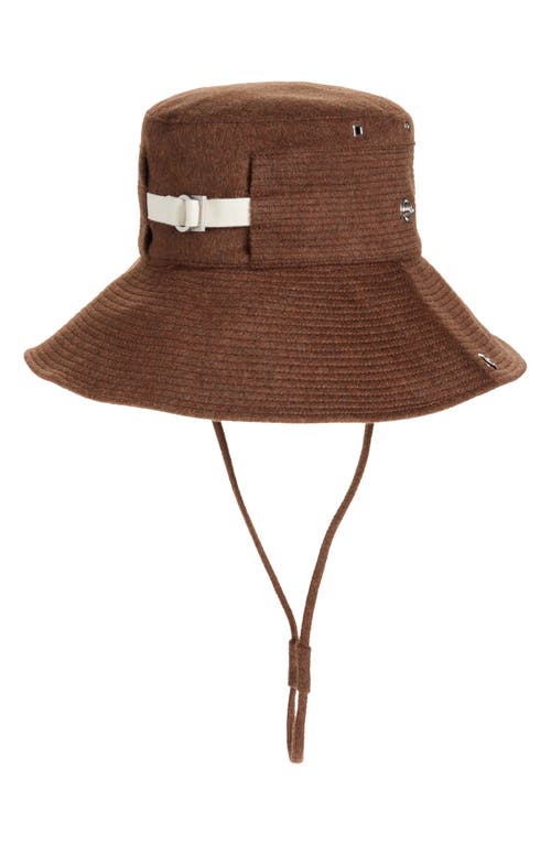 Jacquemus Le Bob De-nîmes Bucket Virgin Wool Bucket Hat In Brown