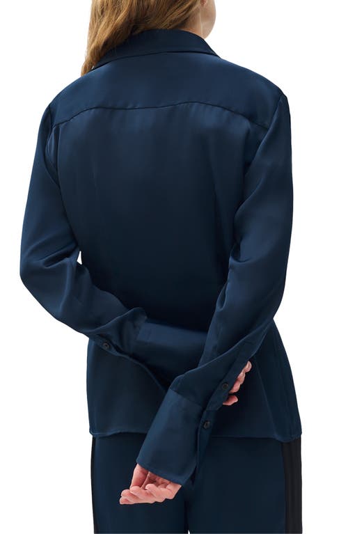 Rag & Bone Button Front Camisole Blouse In Blue