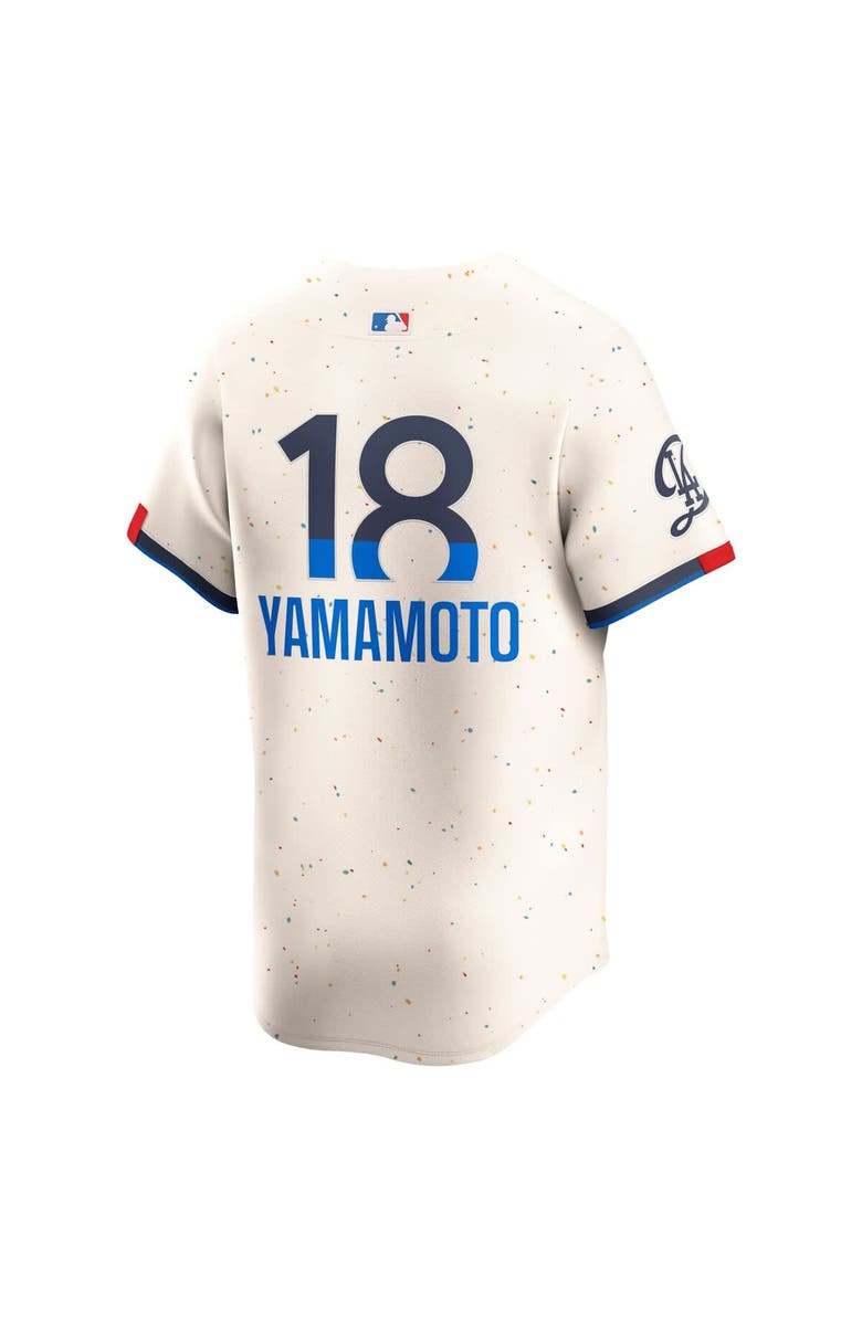 Nike Men's Nike Yoshinobu Yamamoto Cream Los Angeles Dodgers City Connect Limited Jersey, Alternate, color,