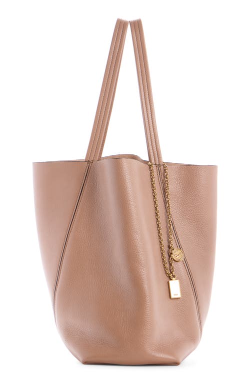 Chloé Spin Leather Tote In Pink