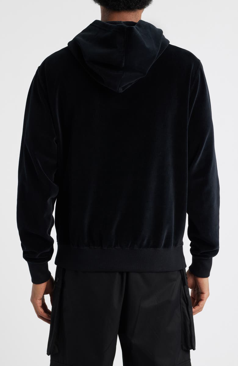 Billionaire Boys Club BB Mission Logo Embroidered Velour Hoodie, Alternate, color, Black