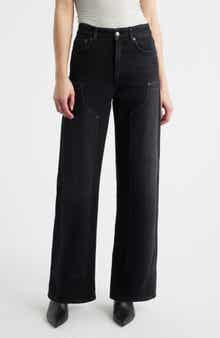 Getty High Waist Crop Wide Leg Utility Jeans