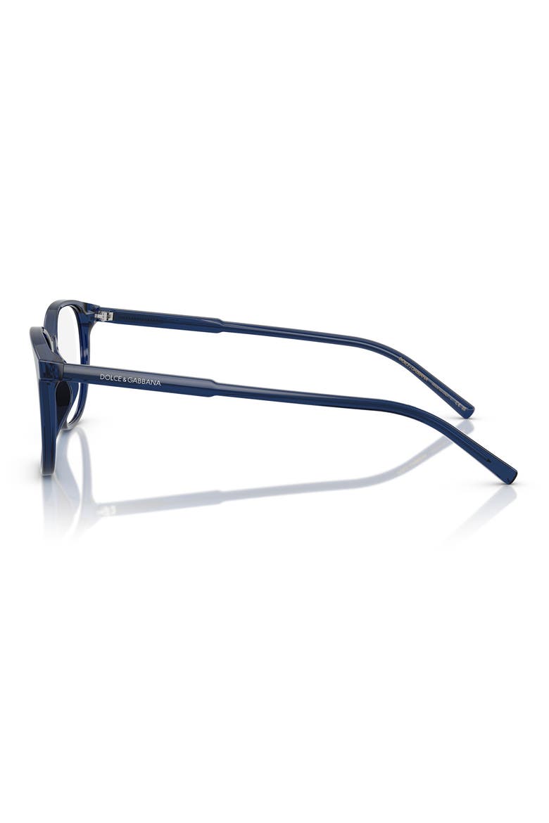 53mm Pillow Optical Glasses, Alternate, color, TRANSPARENT BLUE / DEMO LENS