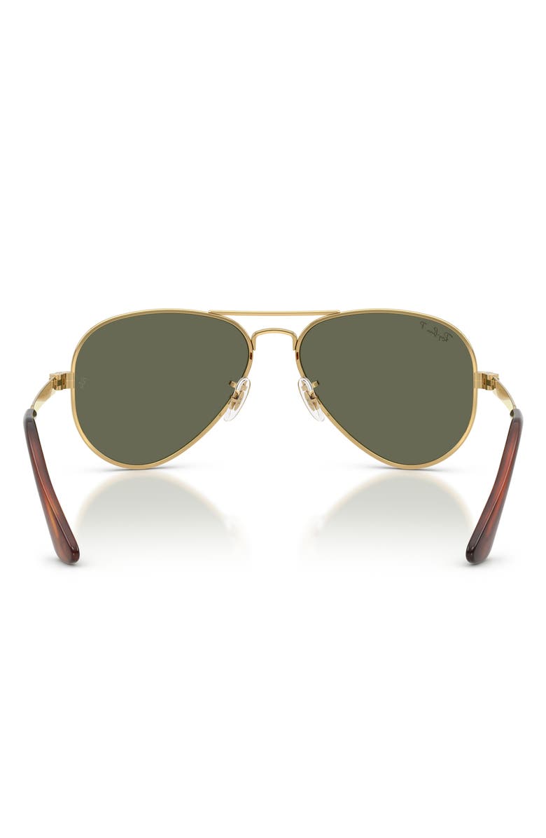 Ray-Ban Aviator Max 58mm Polarized Pilot Sunglasses, Alternate, color, Arista / Green Polar