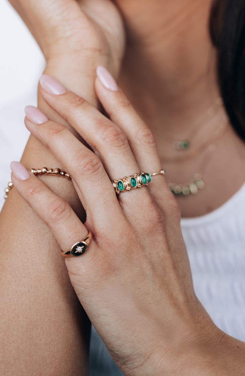 Anzie Méditerranée Eternity Band Ring, Alternate, color, Green