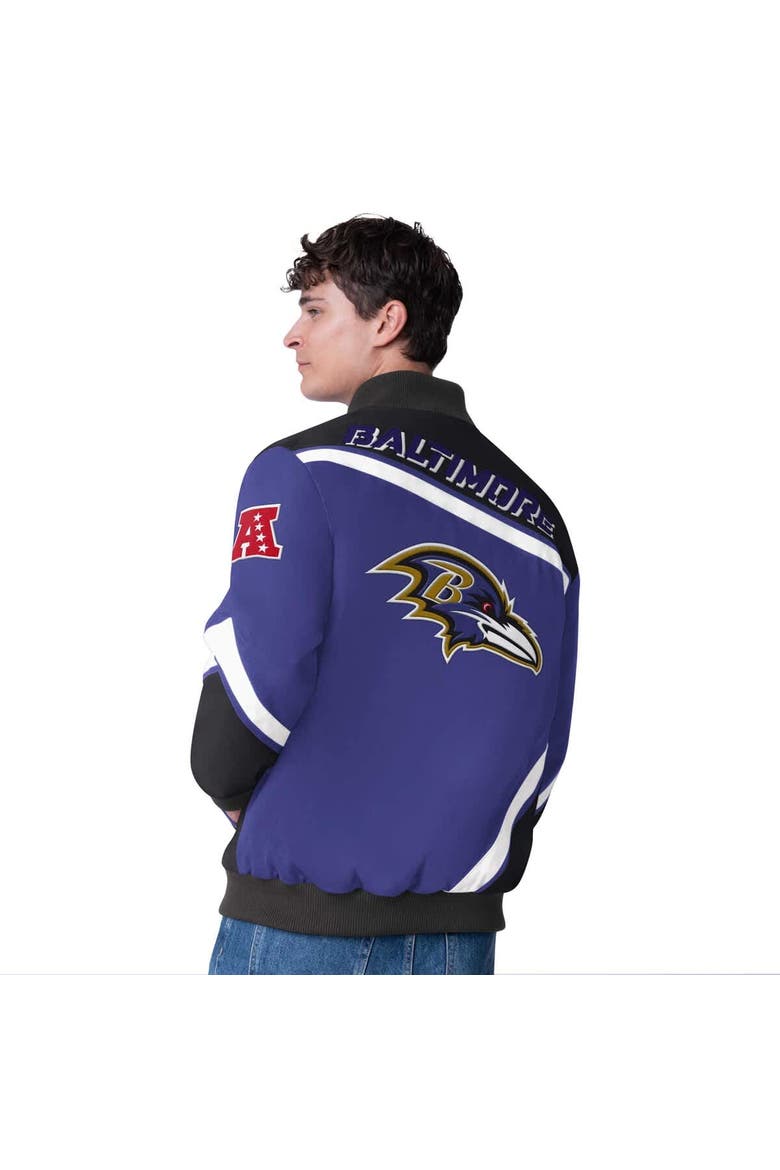 Men's G-III Extreme  Purple Baltimore Ravens Maximum Racing Full-Snap Jacket, Alternate, color, Purple