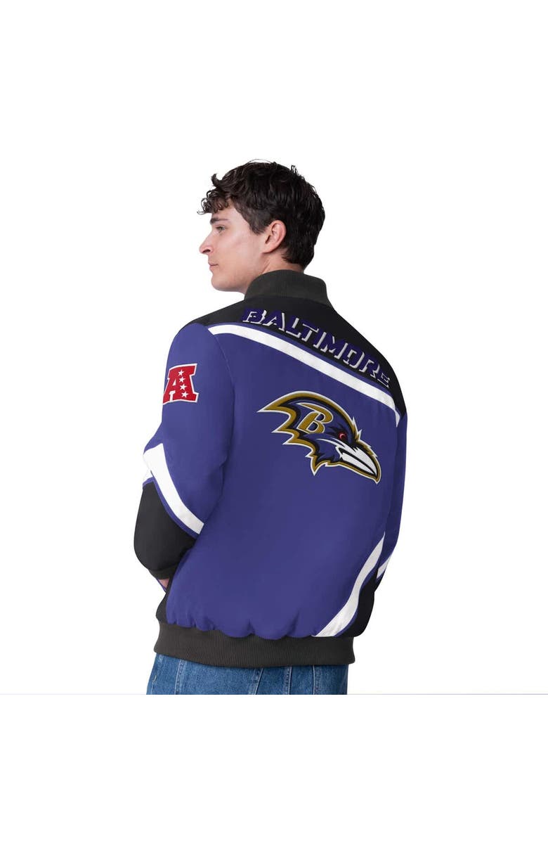 G-III Extreme Men's G-III Extreme  Purple Baltimore Ravens Maximum Racing Full-Snap Jacket, Alternate, color, Purple