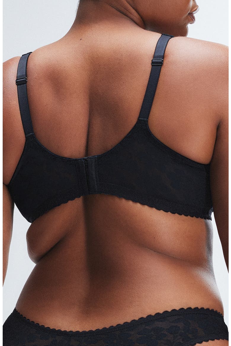 Unlined Full Coverage Bra, Alternate, color, BLACK CAVIAR