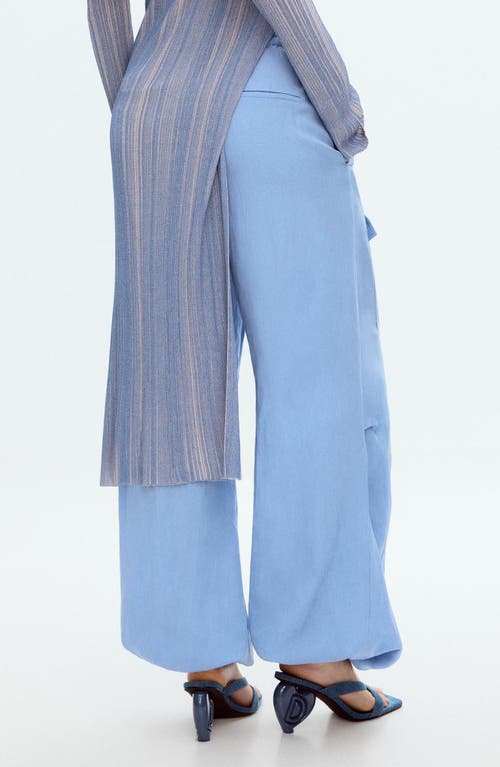 Desigual Cotton Blend Cargo Joggers In Blue