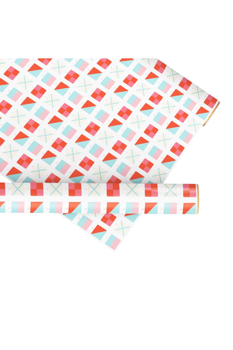 Eight Sheets Two-Sided "Nautical Love" Heavyweight Gift Wrap, Main, color, Multicolored