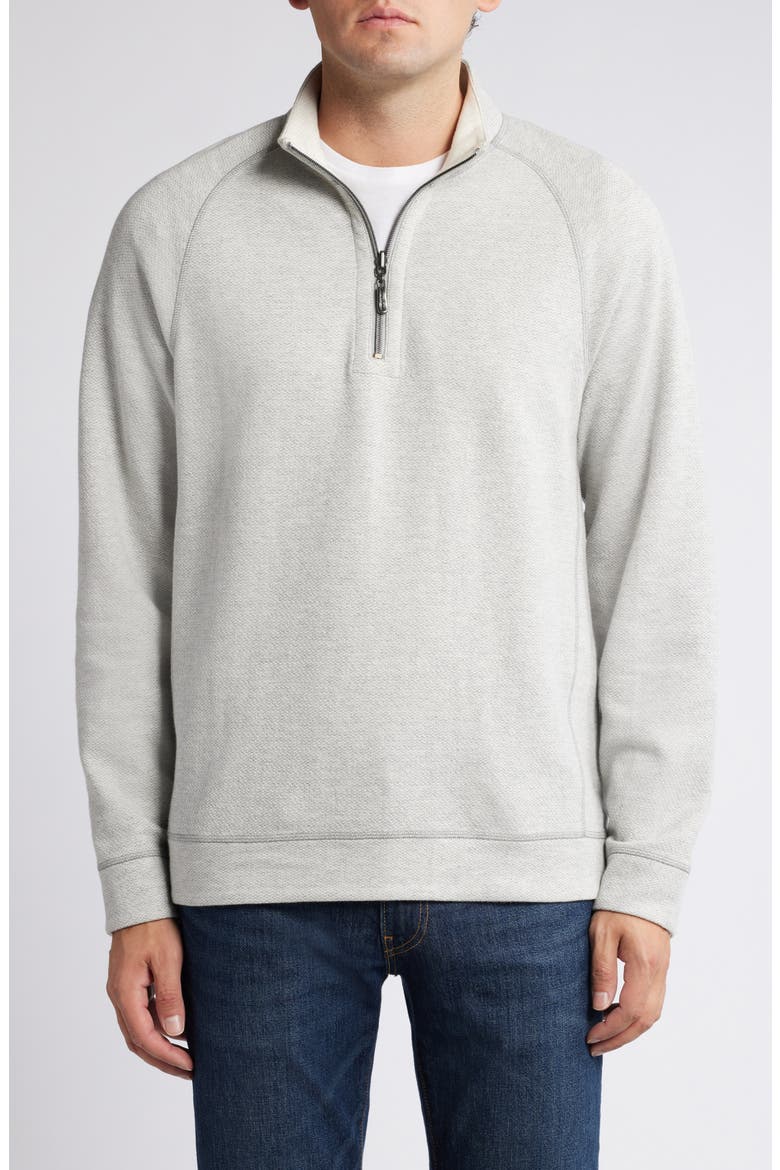 Four Seas Reversible Half Zip Pullover, Main, color, BALA SHARK