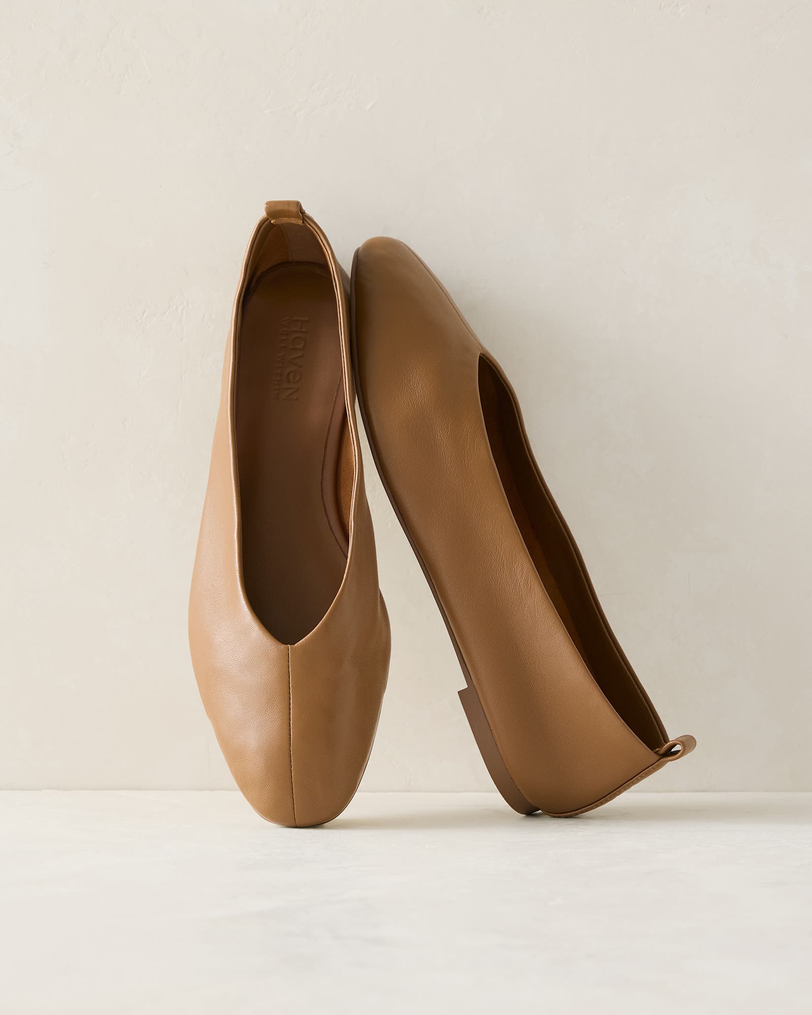 Haven Well Within Leather Almond Toe Flats, Main, color, Rope