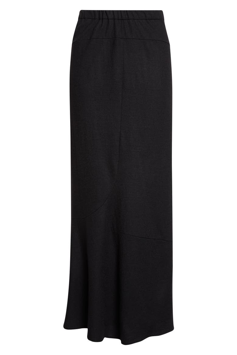 Wool Jersey Maxi Skirt, Alternate, color, BLACK
