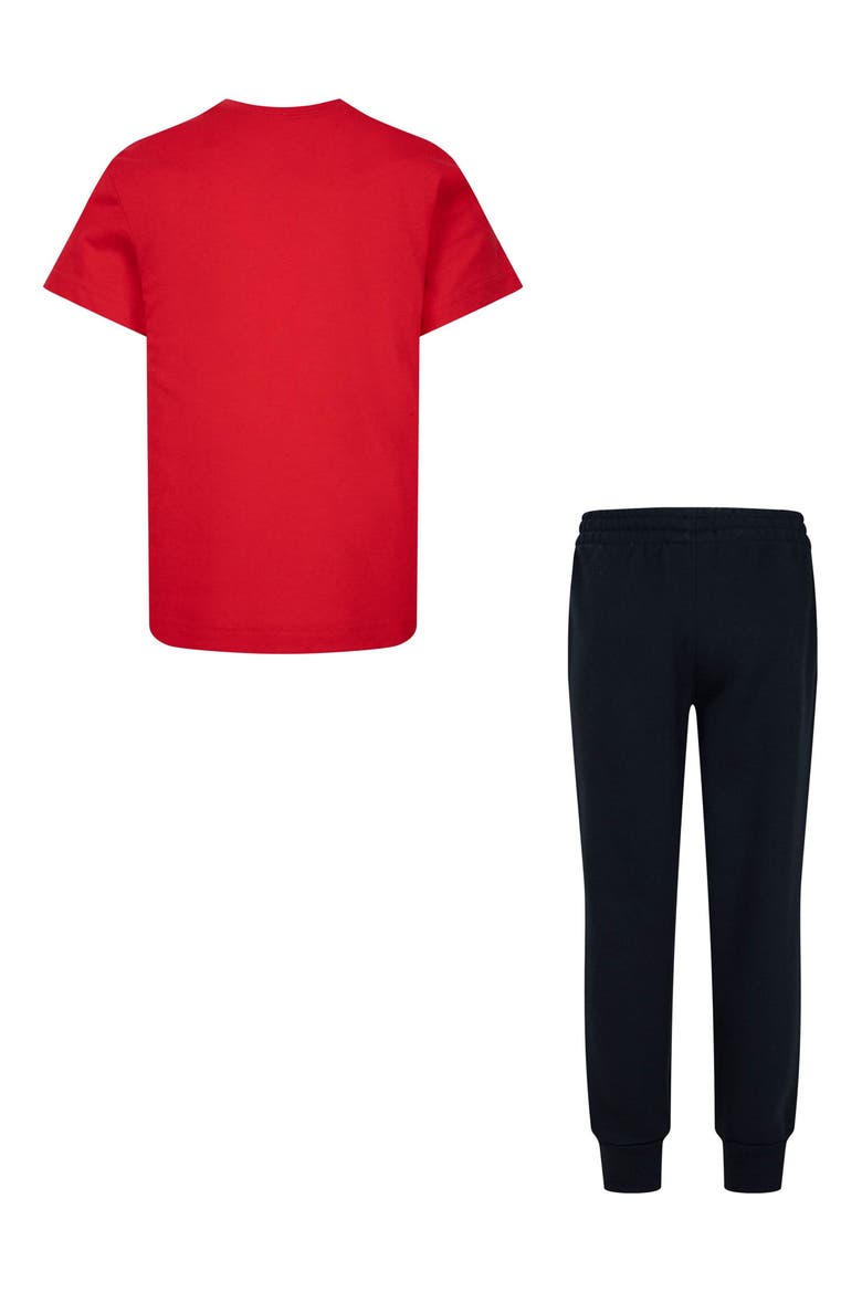 Kids' Swoosh T-Shirt & Pants Set, Alternate, color, BLACK