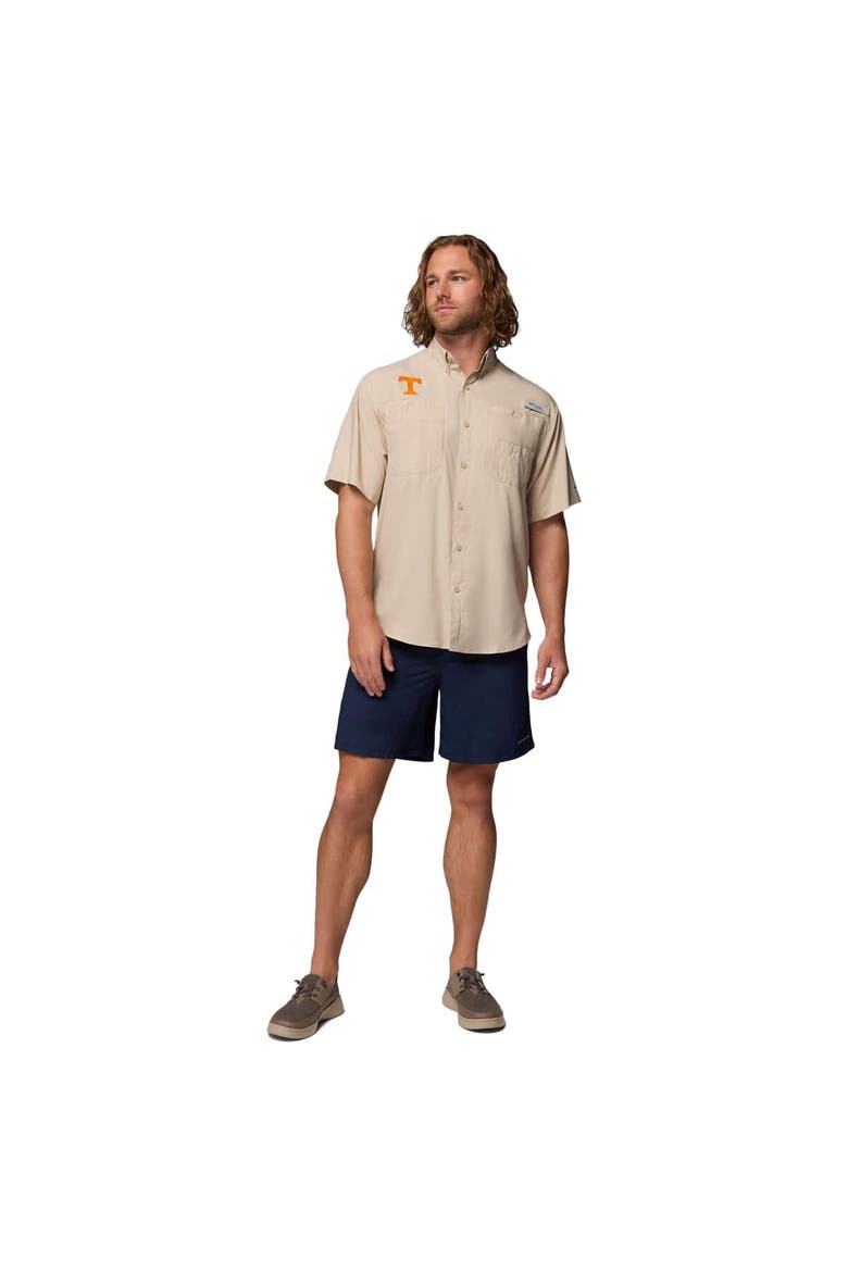 Men's Columbia Tan Tennessee Volunteers Tamiami Omni-Shade Button-Down Shirt, Alternate, color, Tan